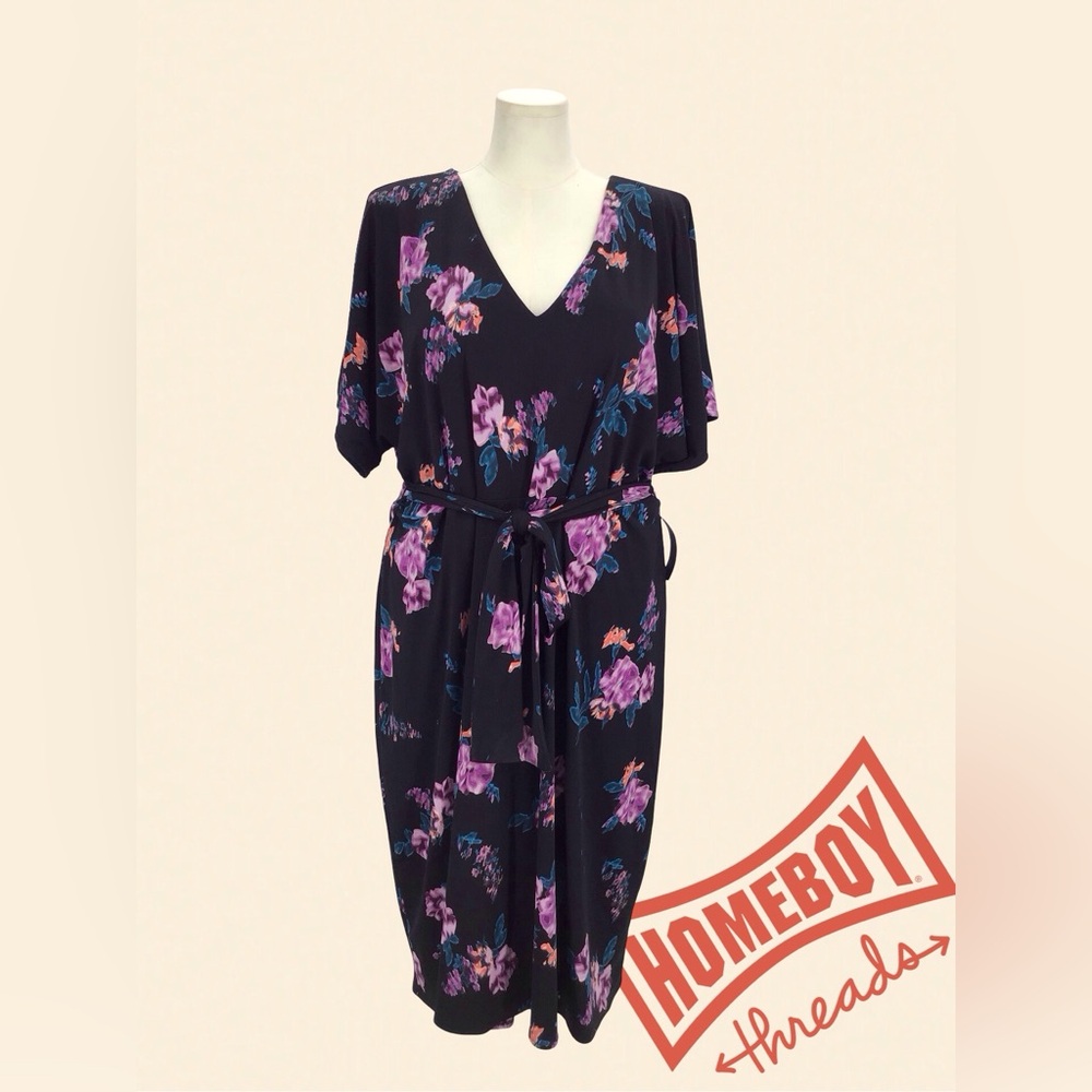 NWT Rachel Blue Flutter Sleeve V-Neck Sundress size 3X